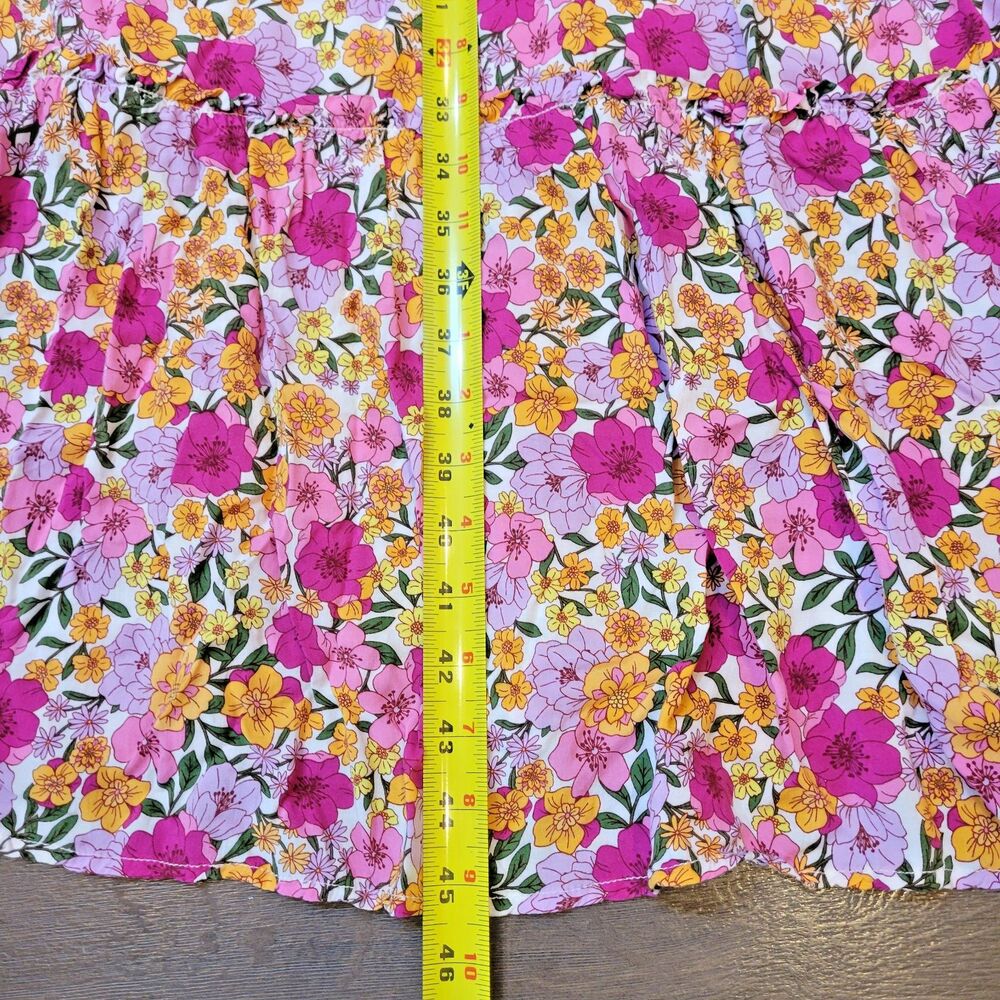 Draper James RSVP Maxi Dress Floral Smocked Tiered Sz XL Summer Pockets Babydoll - Picture 7 of 10